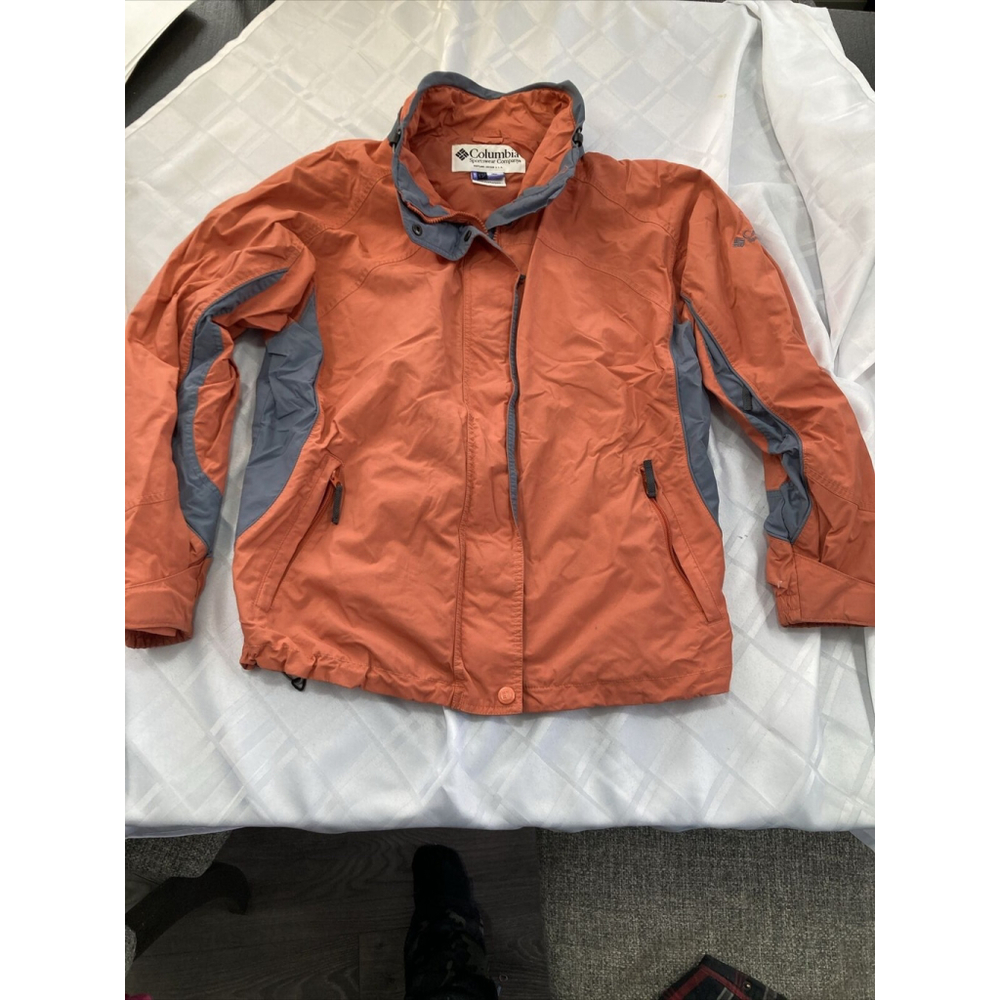 Vintage Columbia Sportswear Windbreaker Jacket Women’s Large Bugaboo Coat Orange